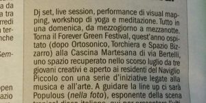 Forevergreen festival su la Repubblica
