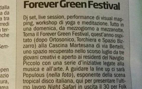 Forevergreen festival su la Repubblica