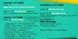 Il primo weekend di ottobre in Cascina